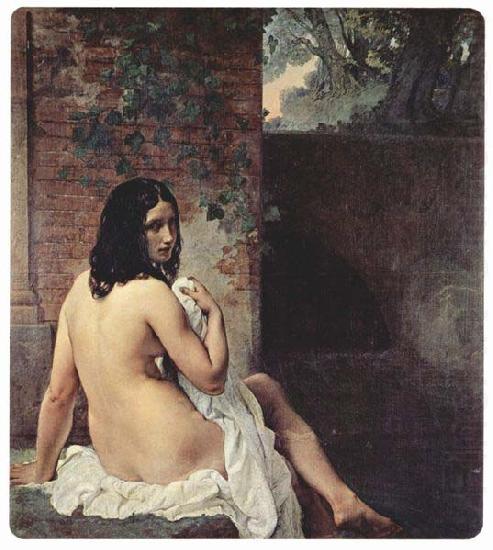 Francesco Hayez Bather viewed from behind china oil painting image